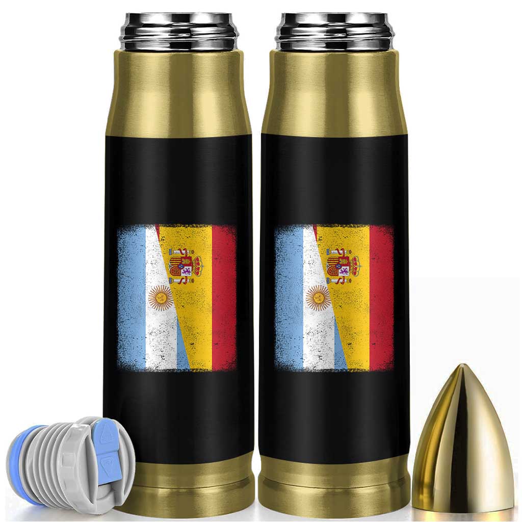 Spain Argentina Half Flag Spanish Argentinian Roots Bullet Tumbler