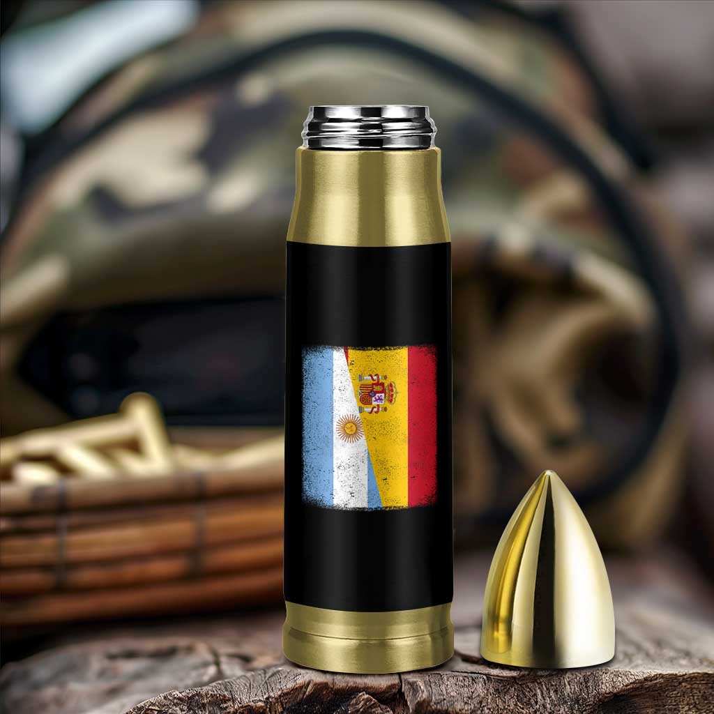 Spain Argentina Half Flag Spanish Argentinian Roots Bullet Tumbler