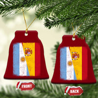 Spain Argentina Half Flag Spanish Argentinian Roots Ceramic Ornament