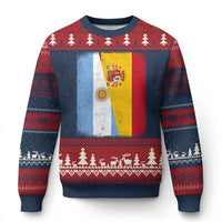 Spain Argentina Half Flag Spanish Argentinian Roots Ugly Christmas Sweater