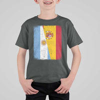 Spain Argentina Half Flag Spanish Argentinian Roots T Shirt For Kid