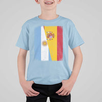 Spain Argentina Half Flag Spanish Argentinian Roots T Shirt For Kid