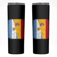 Spain Argentina Half Flag Spanish Argentinian Roots Skinny Tumbler