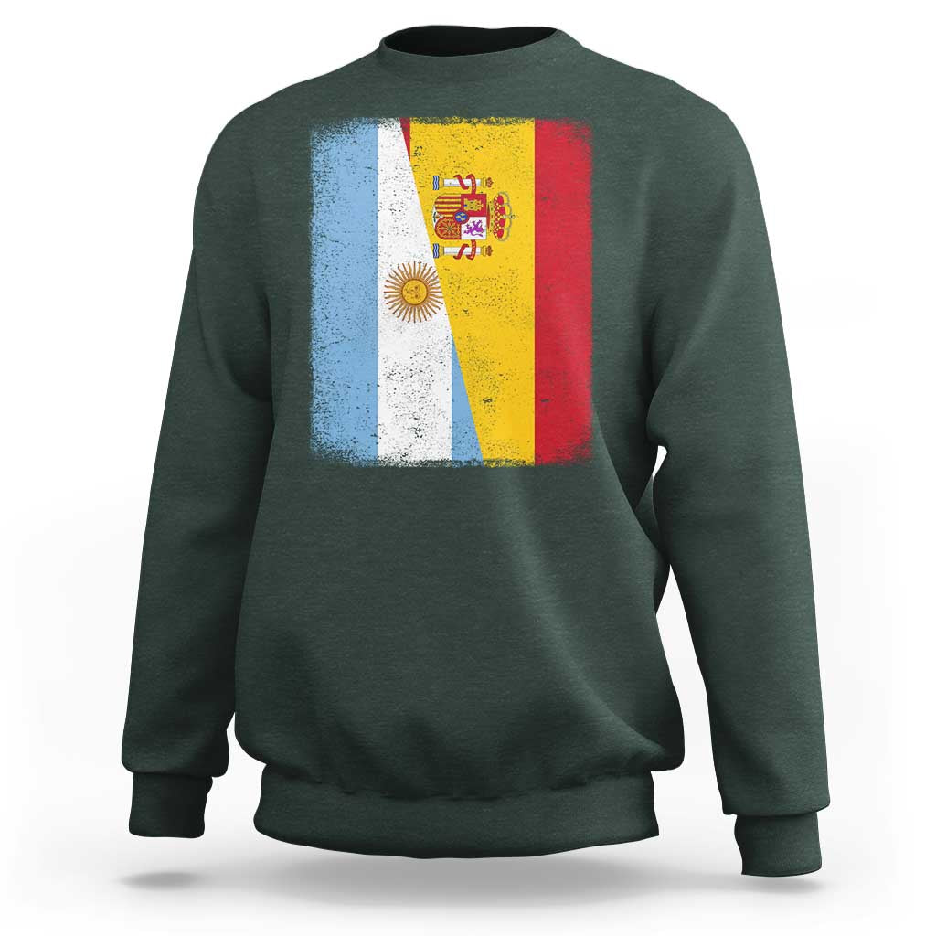 Spain Argentina Half Flag Spanish Argentinian Roots Sweatshirt
