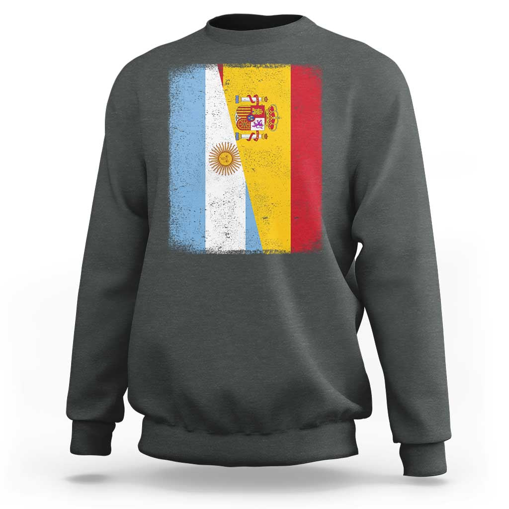 Spain Argentina Half Flag Spanish Argentinian Roots Sweatshirt