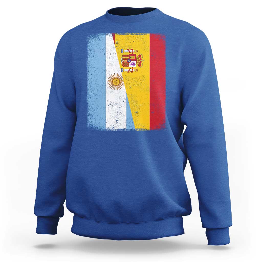 Spain Argentina Half Flag Spanish Argentinian Roots Sweatshirt