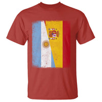 Spain Argentina Half Flag Spanish Argentinian Roots T Shirt