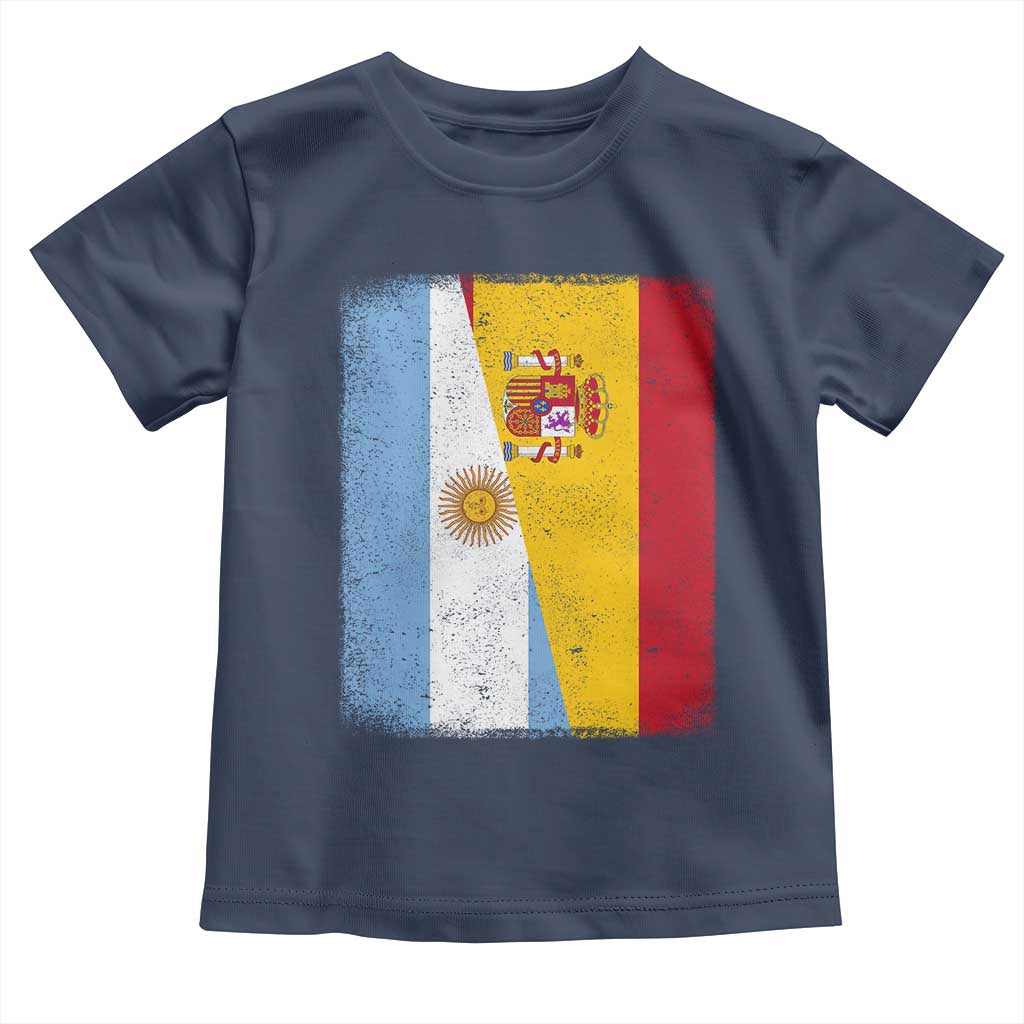 Spain Argentina Half Flag Spanish Argentinian Roots Toddler T Shirt
