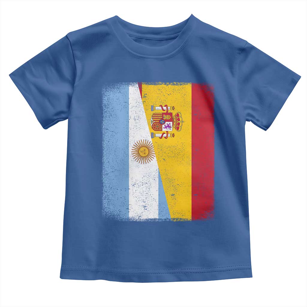 Spain Argentina Half Flag Spanish Argentinian Roots Toddler T Shirt