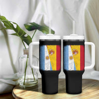 Spain Argentina Half Flag Spanish Argentinian Roots Tumbler With Handle