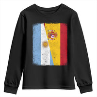 Spain Argentina Half Flag Spanish Argentinian Roots Youth Sweatshirt
