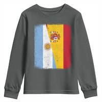 Spain Argentina Half Flag Spanish Argentinian Roots Youth Sweatshirt