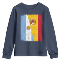 Spain Argentina Half Flag Spanish Argentinian Roots Youth Sweatshirt