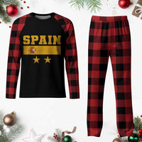 Spain Champions 2026 Second Star Plaid Pajama Set Espana Coat of Arms