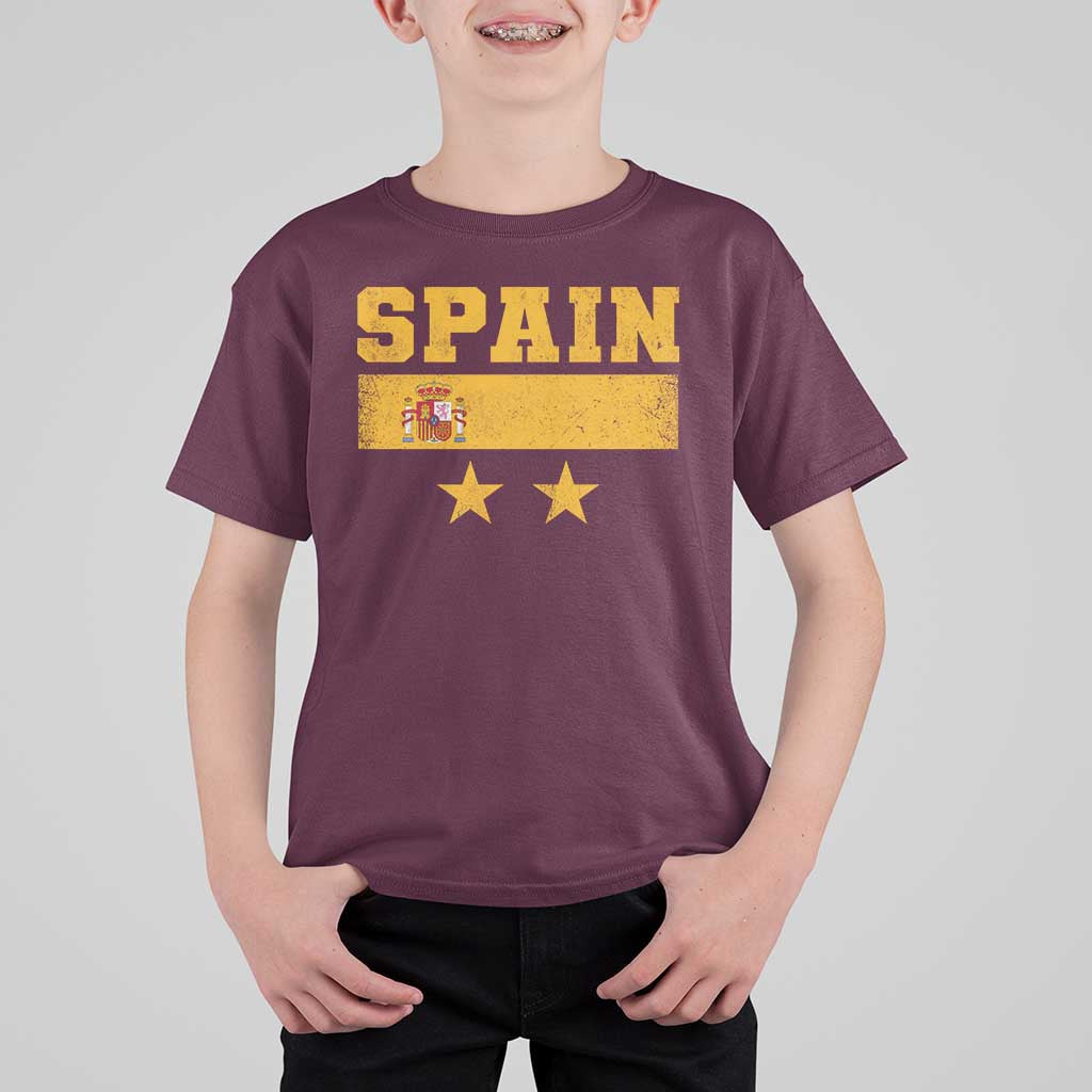 Spain Champions 2026 Second Star T Shirt For Kid Espana Coat of Arms