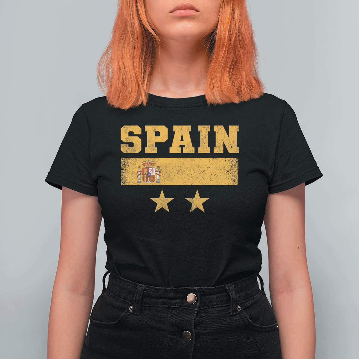 Spain Champions 2026 Second Star T Shirt For Women Espana Coat of Arms