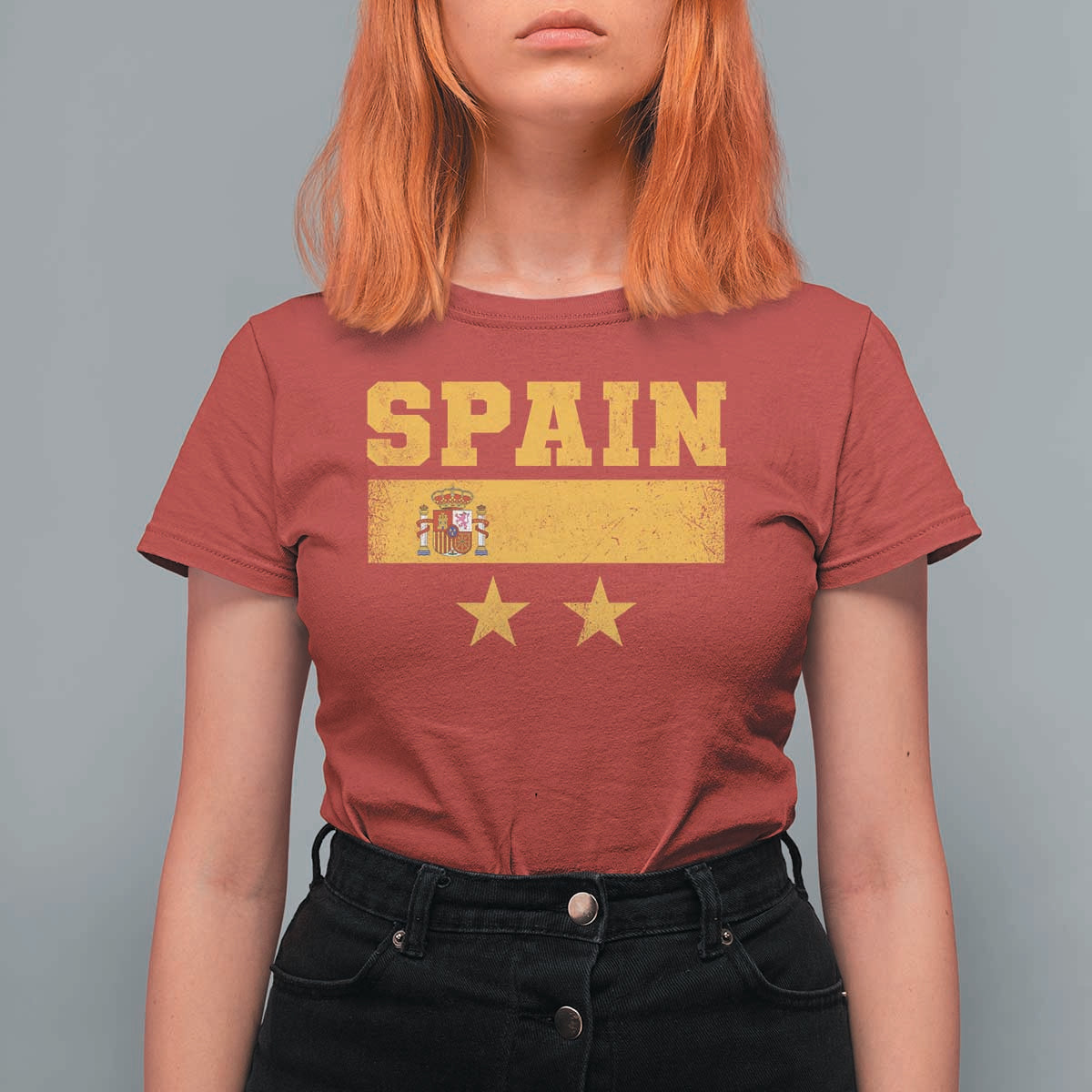 Spain Champions 2026 Second Star T Shirt For Women Espana Coat of Arms