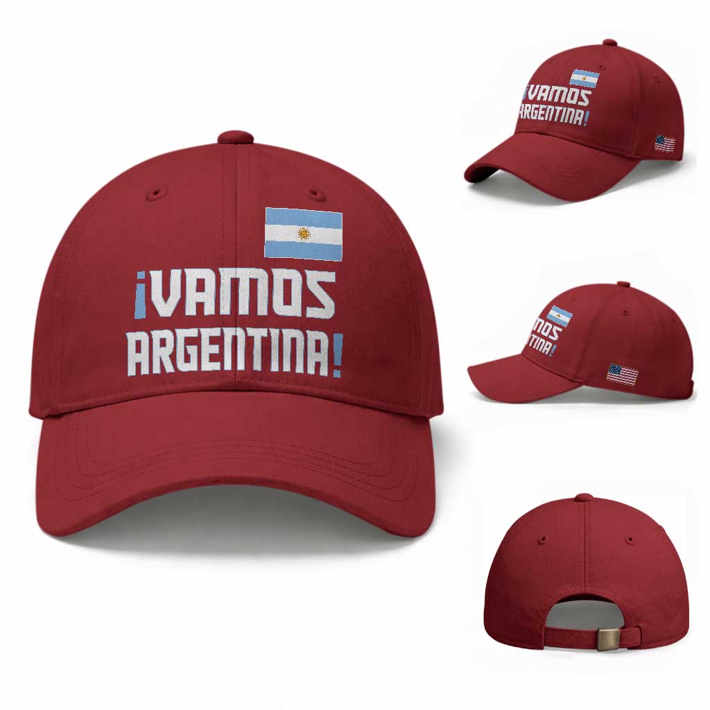 Vamos Argentina Baseball Cap Sol De May Argentinian Flag National Pride