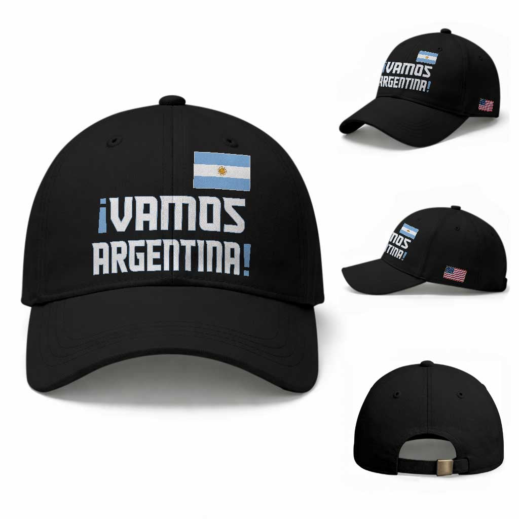 Vamos Argentina Baseball Cap Sol De May Argentinian Flag National Pride