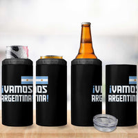 Vamos Argentina 4 in 1 Can Cooler Tumbler Sol De May Argentinian Flag National Pride