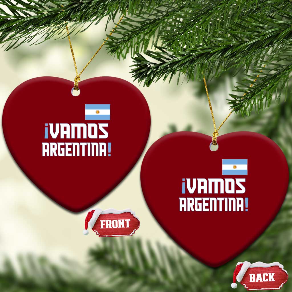 Vamos Argentina Ceramic Ornament Sol De May Argentinian Flag National Pride