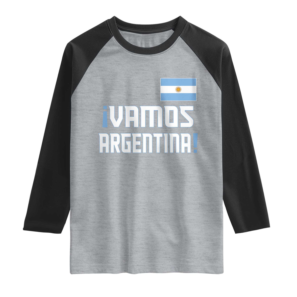 Vamos Argentina Raglan Shirt Sol De May Argentinian Flag National Pride