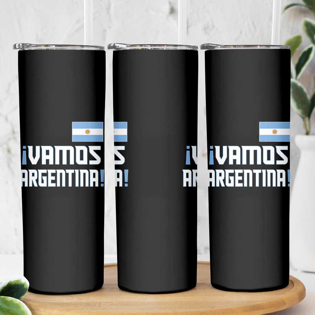 Vamos Argentina Skinny Tumbler Sol De May Argentinian Flag National Pride