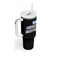 Vamos Argentina Tumbler With Handle Sol De May Argentinian Flag National Pride