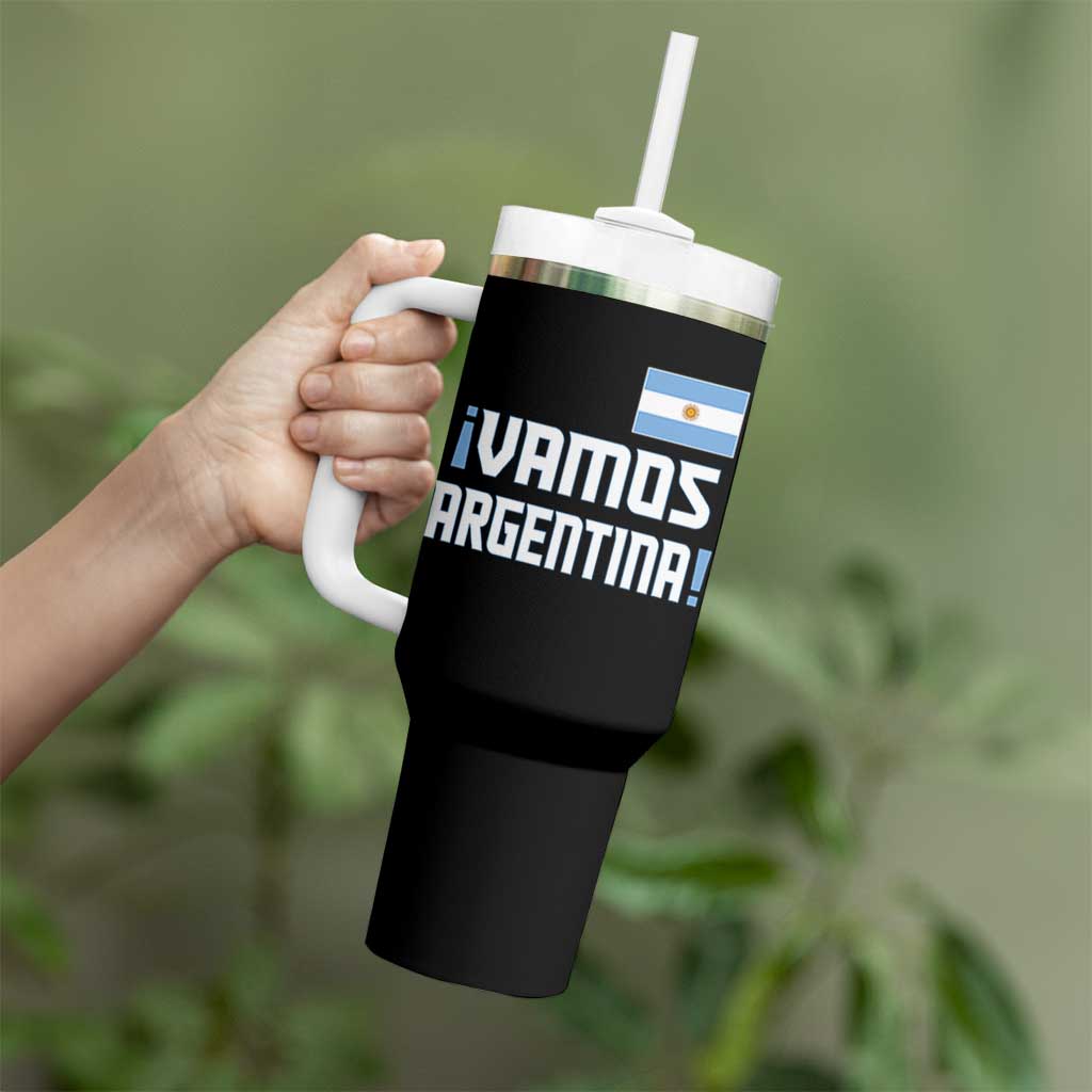 Vamos Argentina Tumbler With Handle Sol De May Argentinian Flag National Pride