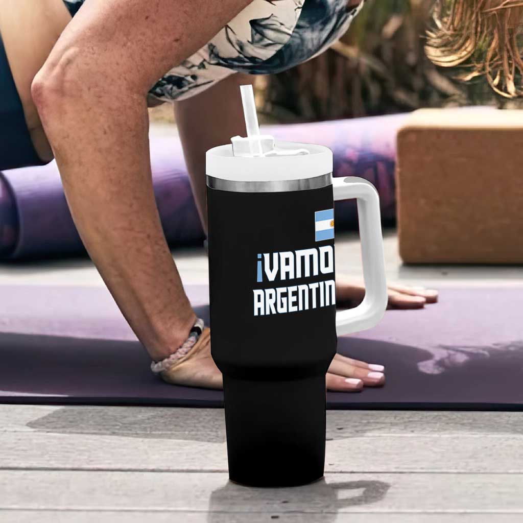 Vamos Argentina Tumbler With Handle Sol De May Argentinian Flag National Pride