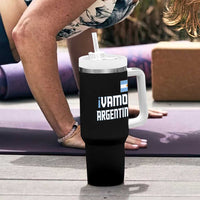 Vamos Argentina Tumbler With Handle Sol De May Argentinian Flag National Pride