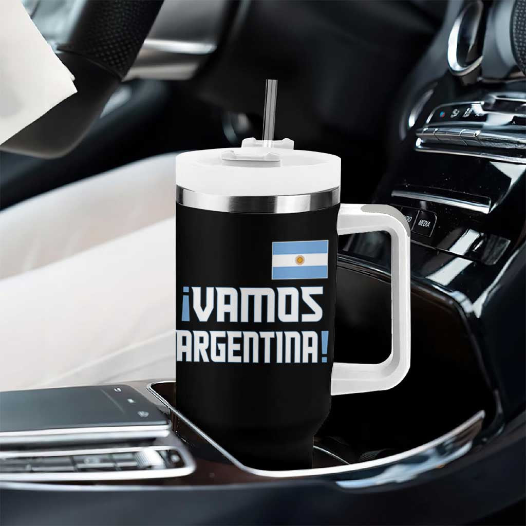 Vamos Argentina Tumbler With Handle Sol De May Argentinian Flag National Pride