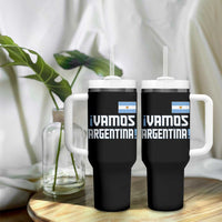 Vamos Argentina Tumbler With Handle Sol De May Argentinian Flag National Pride