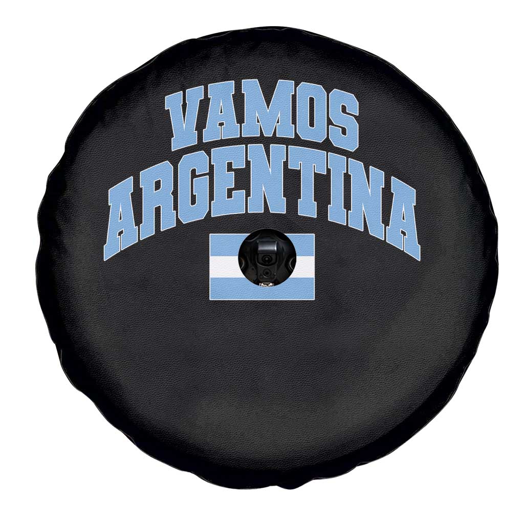 Vamos Argentina Football Throwback Design Spare Tire Cover Vintage Argentinian Flag