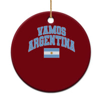 Vamos Argentina Football Throwback Design Ceramic Ornament Vintage Argentinian Flag
