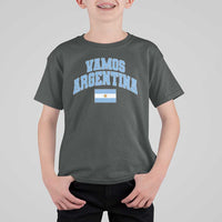 Vamos Argentina Football Throwback Design T Shirt For Kid Vintage Argentinian Flag