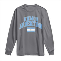 Vamos Argentina Football Throwback Design Long Sleeve Shirt Vintage Argentinian Flag