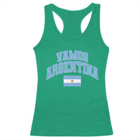Vamos Argentina Football Throwback Design Racerback Tank Top Vintage Argentinian Flag
