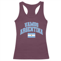 Vamos Argentina Football Throwback Design Racerback Tank Top Vintage Argentinian Flag