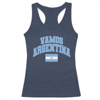Vamos Argentina Football Throwback Design Racerback Tank Top Vintage Argentinian Flag
