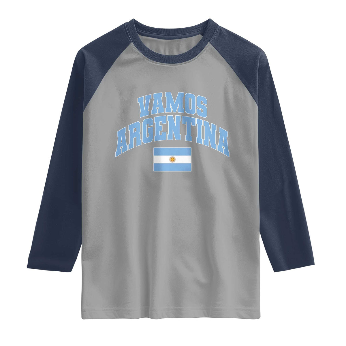 Vamos Argentina Football Throwback Design Raglan Shirt Vintage Argentinian Flag