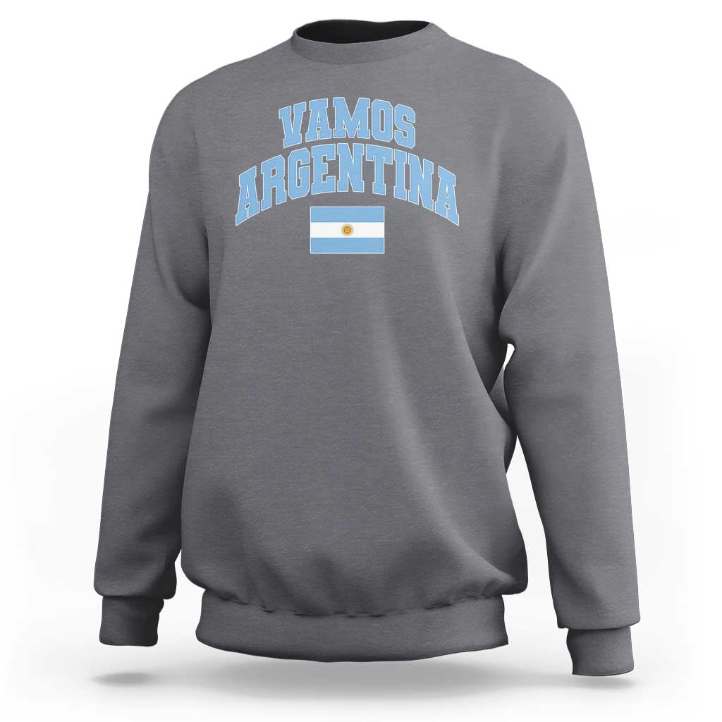 Vamos Argentina Football Throwback Design Sweatshirt Vintage Argentinian Flag