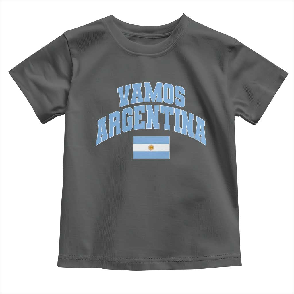 Vamos Argentina Football Throwback Design Toddler T Shirt Vintage Argentinian Flag