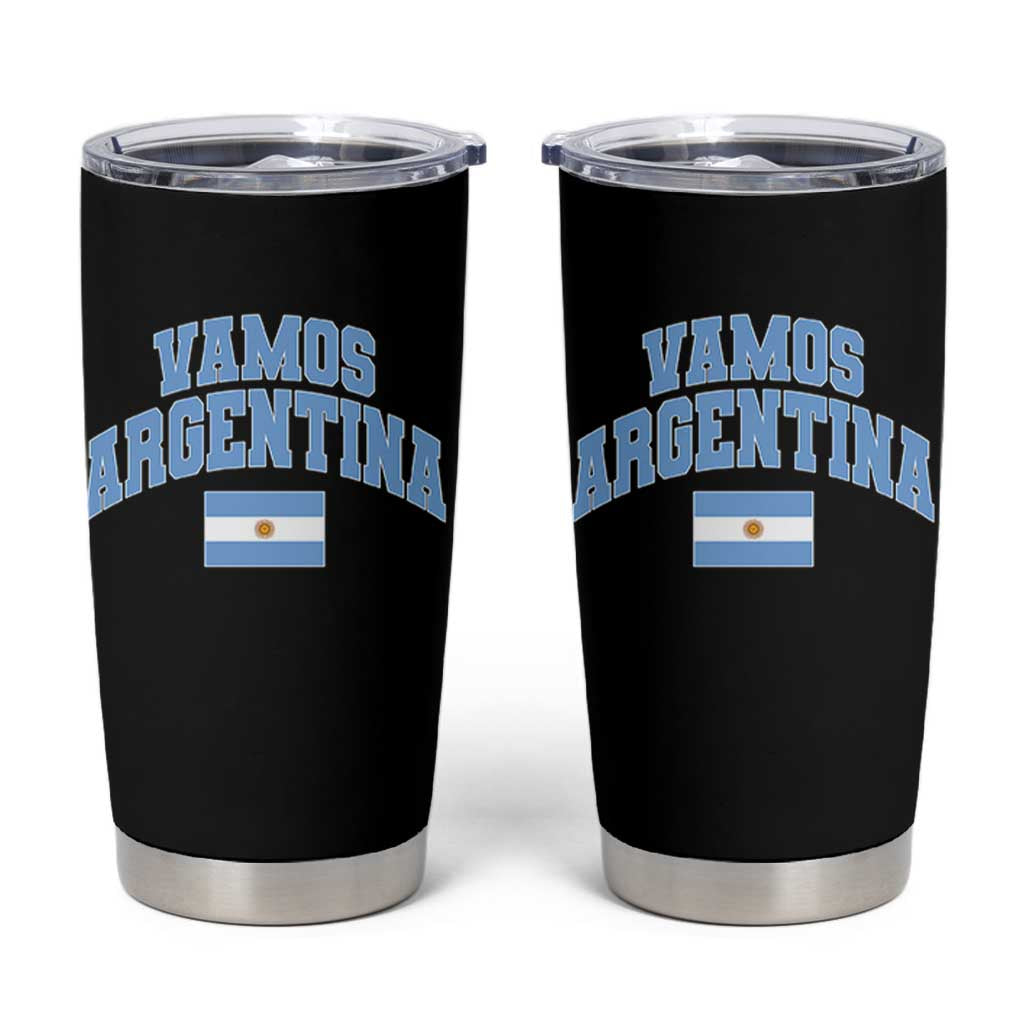 Vamos Argentina Football Throwback Design Tumbler Cup Vintage Argentinian Flag