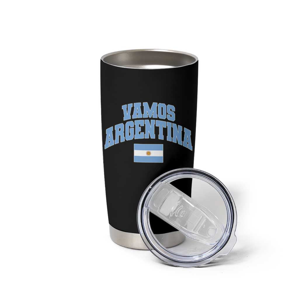 Vamos Argentina Football Throwback Design Tumbler Cup Vintage Argentinian Flag