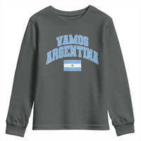 Vamos Argentina Football Throwback Design Youth Sweatshirt Vintage Argentinian Flag