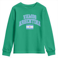 Vamos Argentina Football Throwback Design Youth Sweatshirt Vintage Argentinian Flag