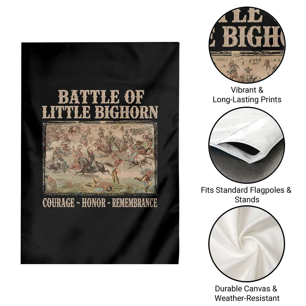 Battle of Little Bighorn Garden Flag Courage Honor Remember Native American