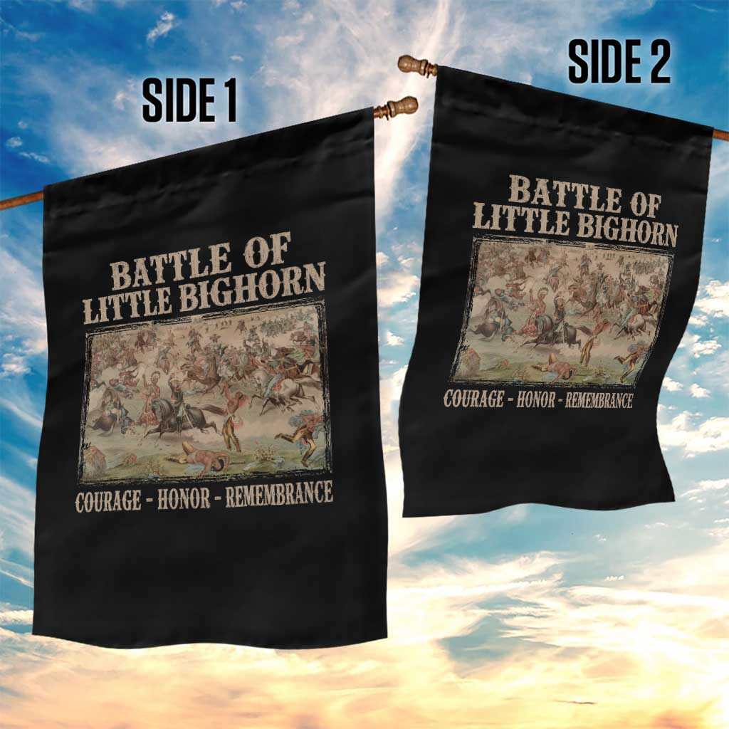 Battle of Little Bighorn Garden Flag Courage Honor Remember Native American
