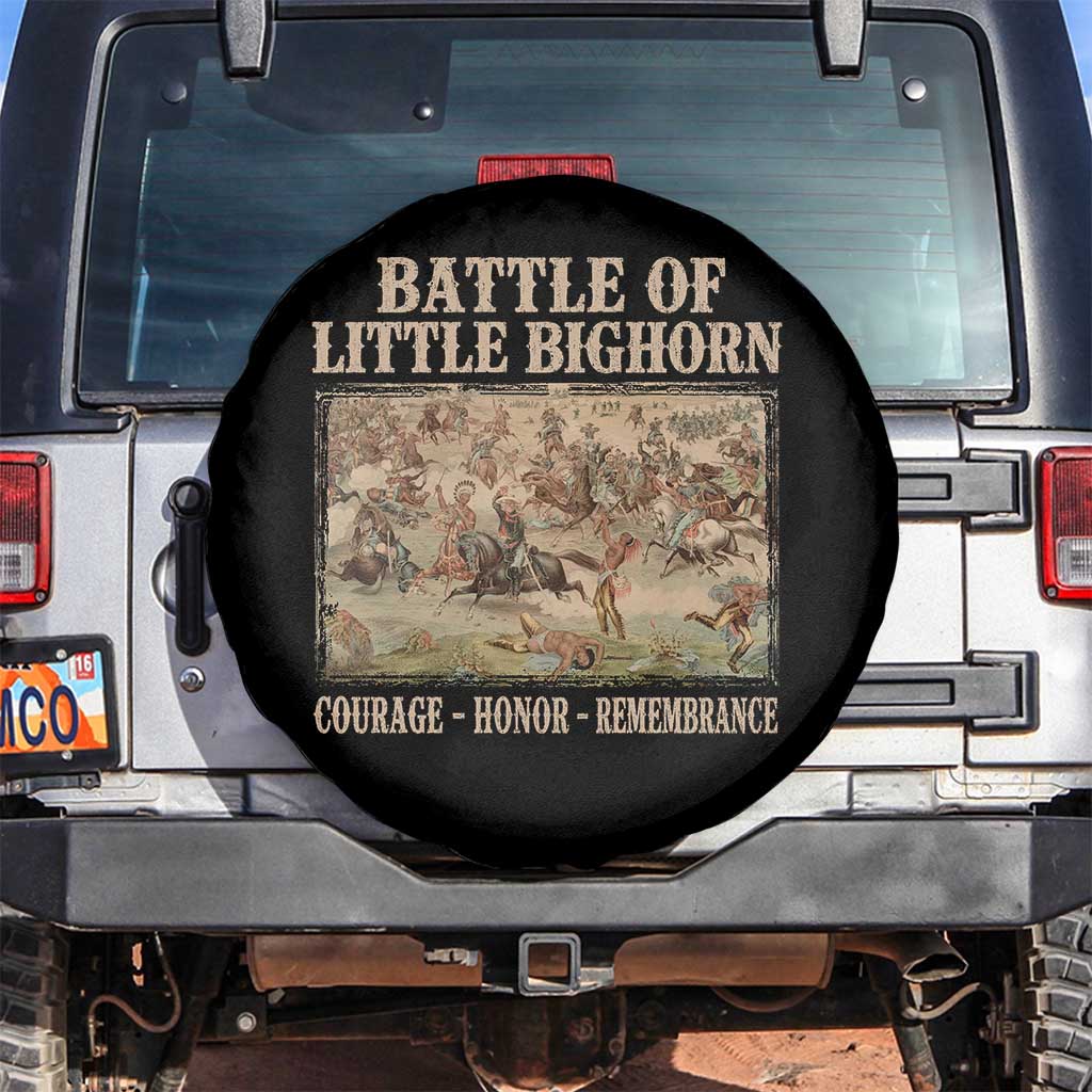 Battle of Little Bighorn Spare Tire Cover Courage Honor Remember Native American